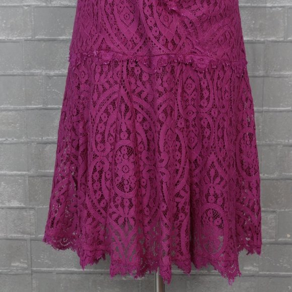 Free People Heart in Two Lace Layered Cami Mini Dress XS Magenta - Picture 5 of 14